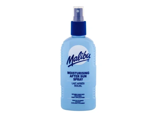 Malibu Moisturising After Sun Spray 100ml – Vitaminberikad spray som lugnar och återfuktar huden efter solning.