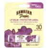 Hawaiian Tropic Lip Balm SPF 30 med tropiska ingredienser.