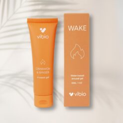 Vibio Wake Arousal Gel med förpackning – en vattenbaserad stimulerande gel för män och kvinnor.